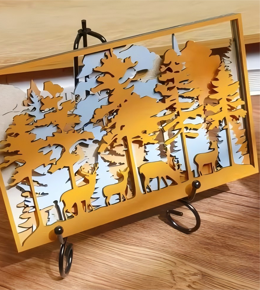 Multi-layered Forest Art | Laser Cut | Home Decor