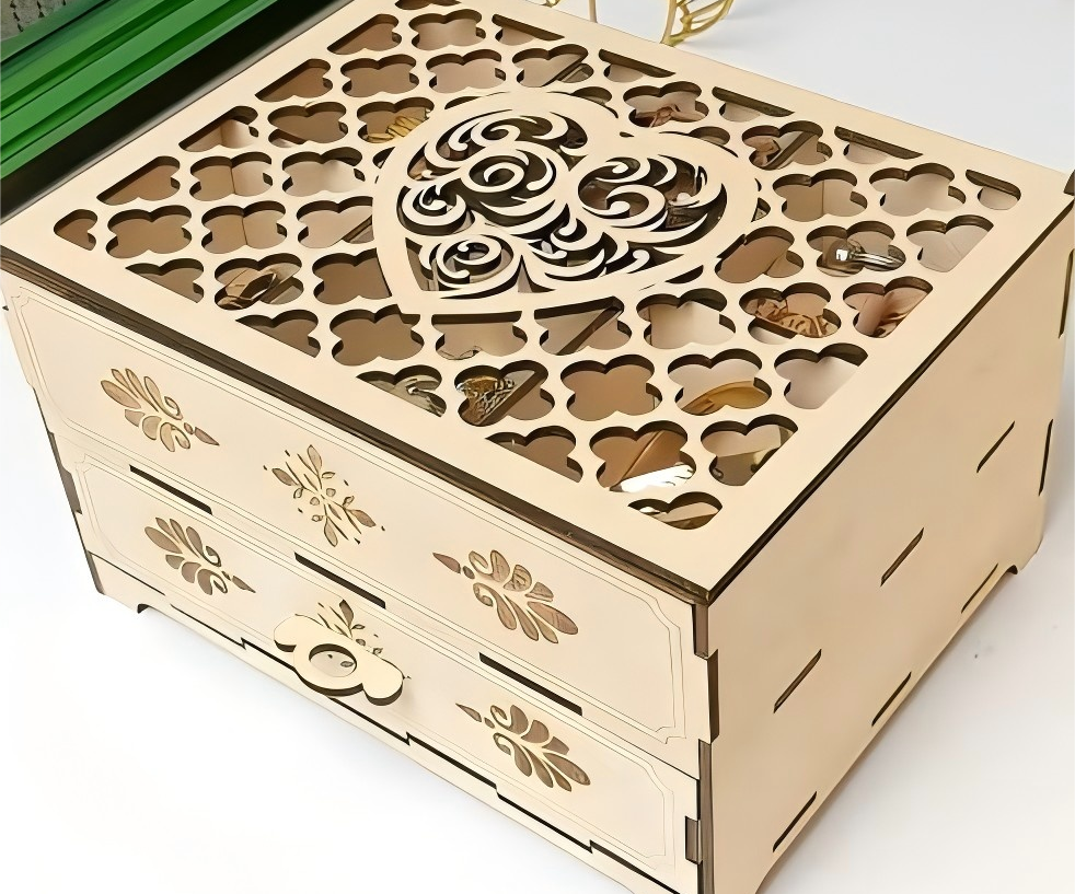 How to Make a Jewelry Box for Your Love | Laser Cut | Gift,Box,Wood