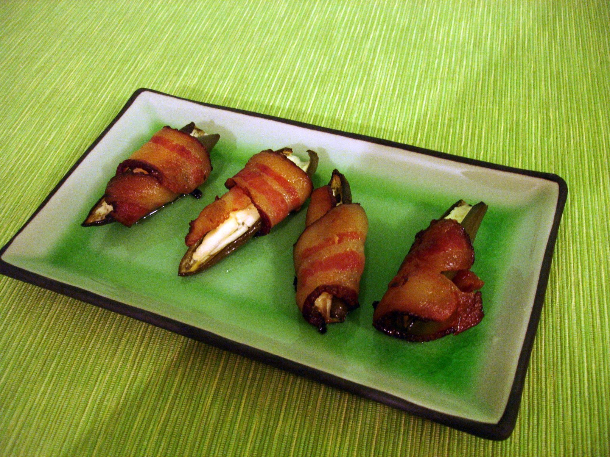 Lovely bacon-wrapped jalapenos