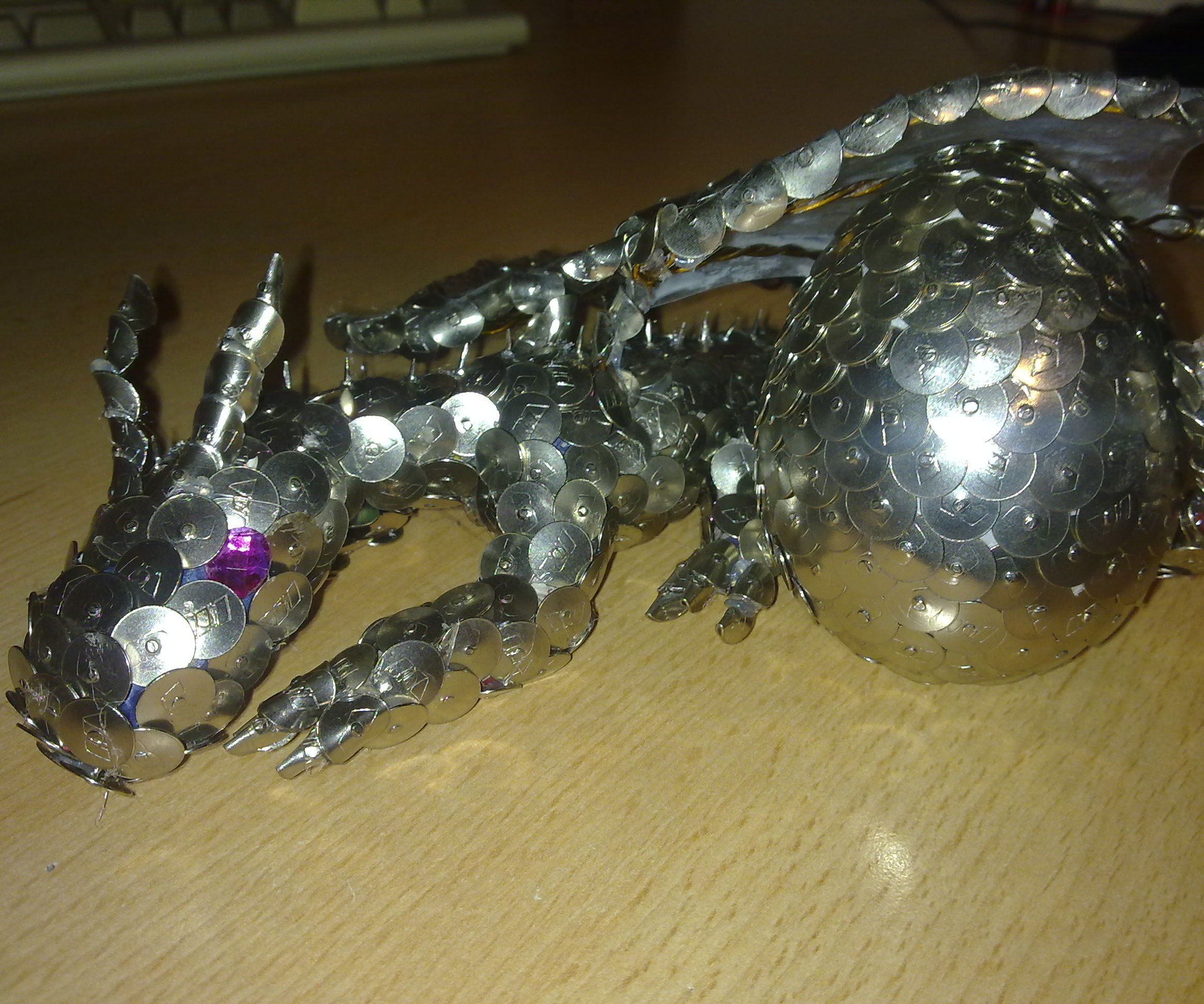 DIY Pushpin Dragon Sculpture