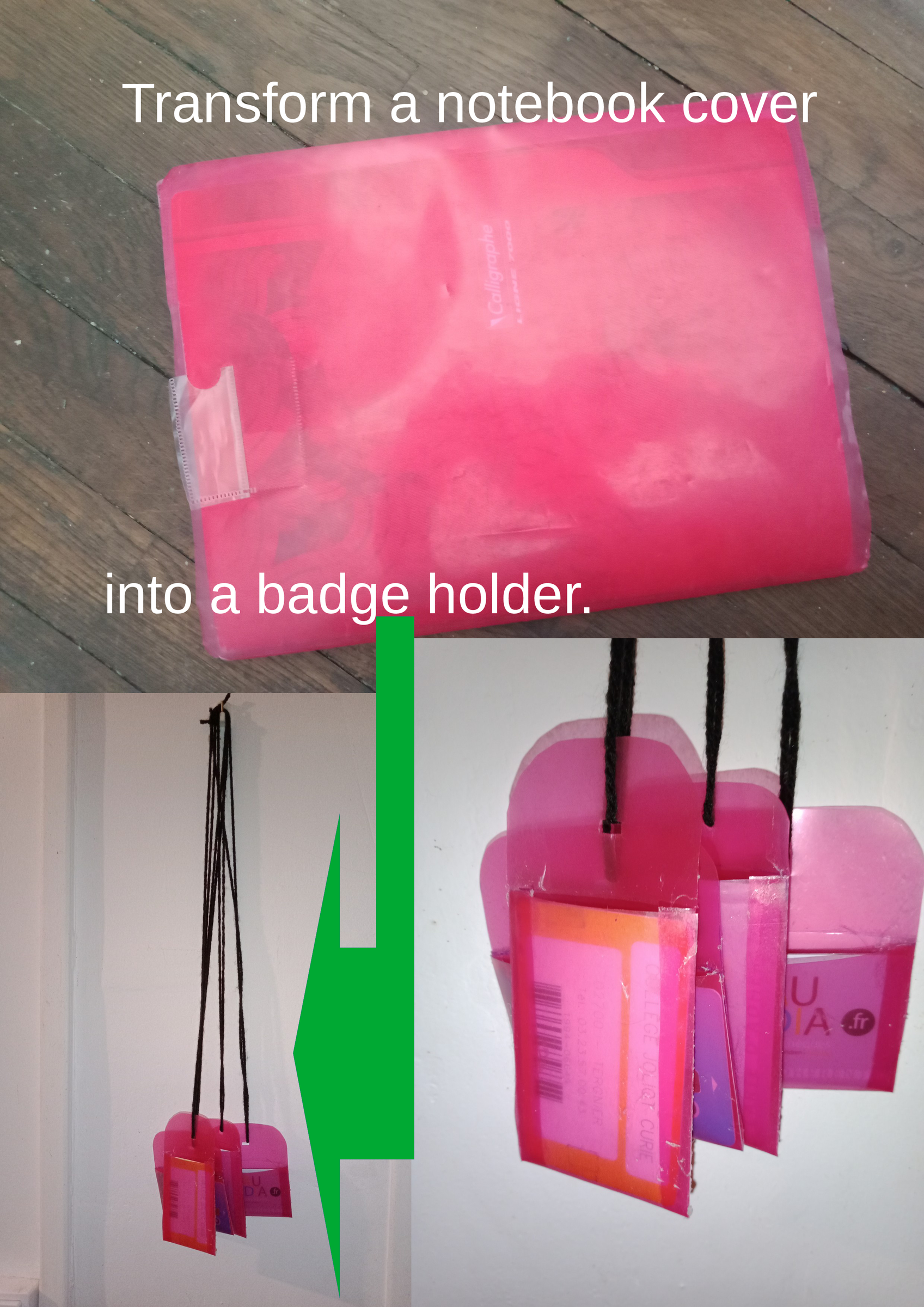 Make a Badge Holder From an Old Notebook Cover. 11 Steps Instructables