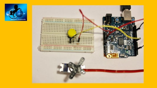 Servo Motor + Push Button + Arduino 