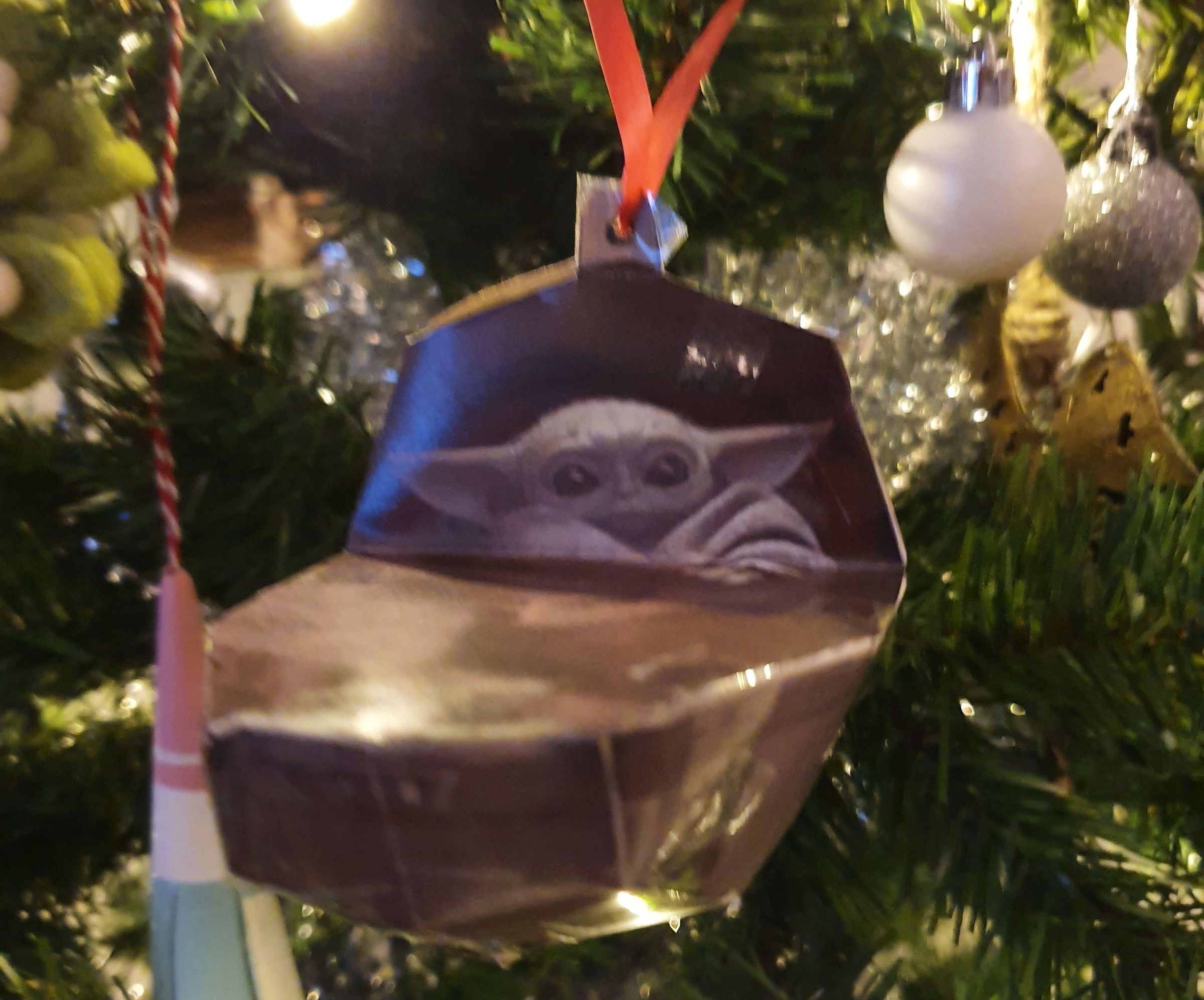 Paper Craft Baby Yoda Christmas Decorations 
