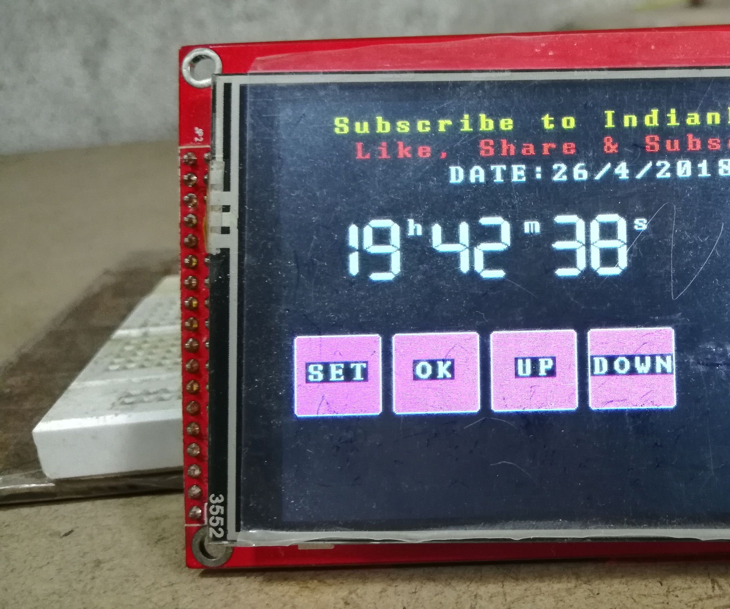 How to Make Realtime Clock Using Arduino and TFT Display|Arduino Mega RTC With 3.5 Inch TFT  Display