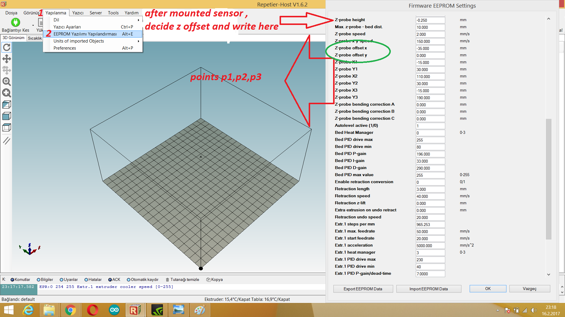 AUTO BED LEVELİNG/ Z PROB WİTH REPETİER FIRMWARE With Capacitive Npn ...