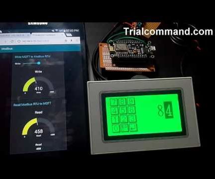 Gateway:  Node-RED + ESP8266 Modbus RTU MQTT + HMI Industrial Panasonic