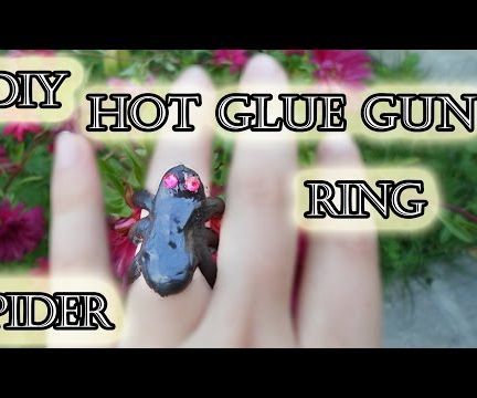 [DIY ] Hot Glue Gun SPIDER Ring *step by Step **Halloween Craft