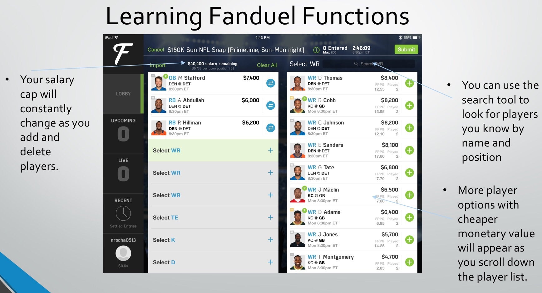 How To Set Up A Fantasy Football Team Lineup Using Fanduel 11 Steps How To Set Up A Fantasy Football Team Lineup Using Fanduel 11 Steps