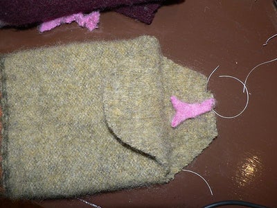 Sew Up the Face and Add the Tongue.