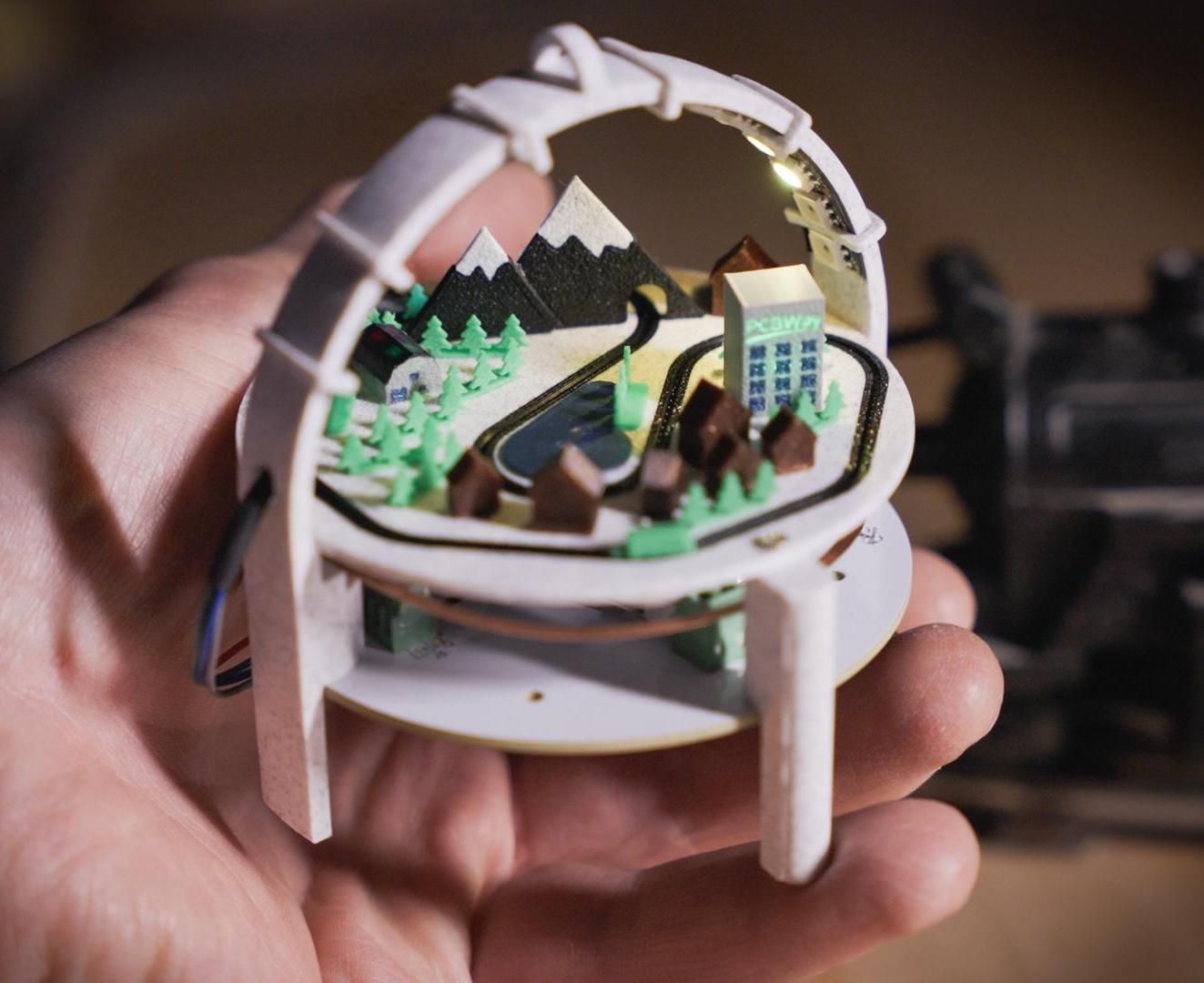 Extremely Tiny Model Train Christmas Ornament