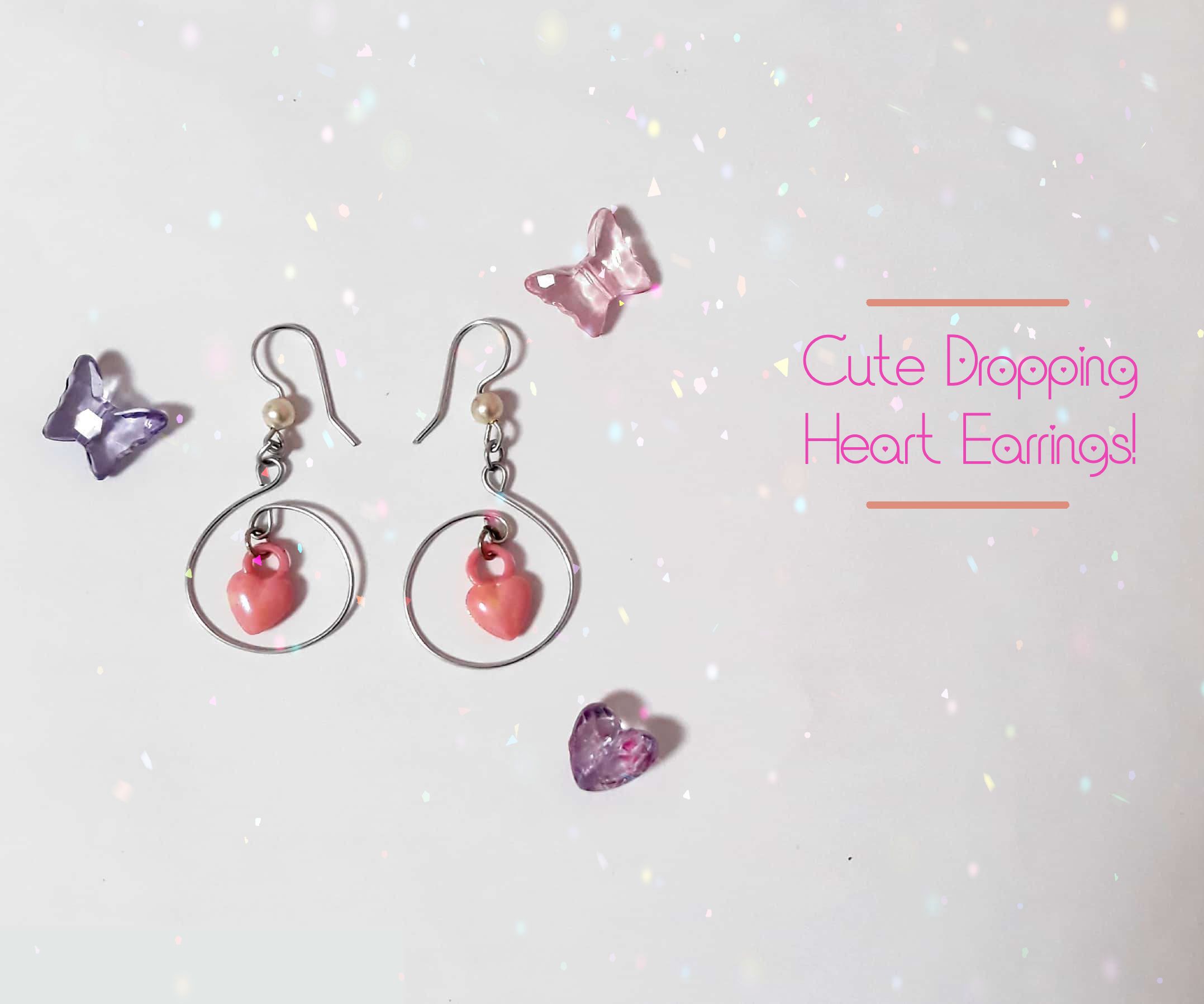 Cute Dropping Heart Earrings!