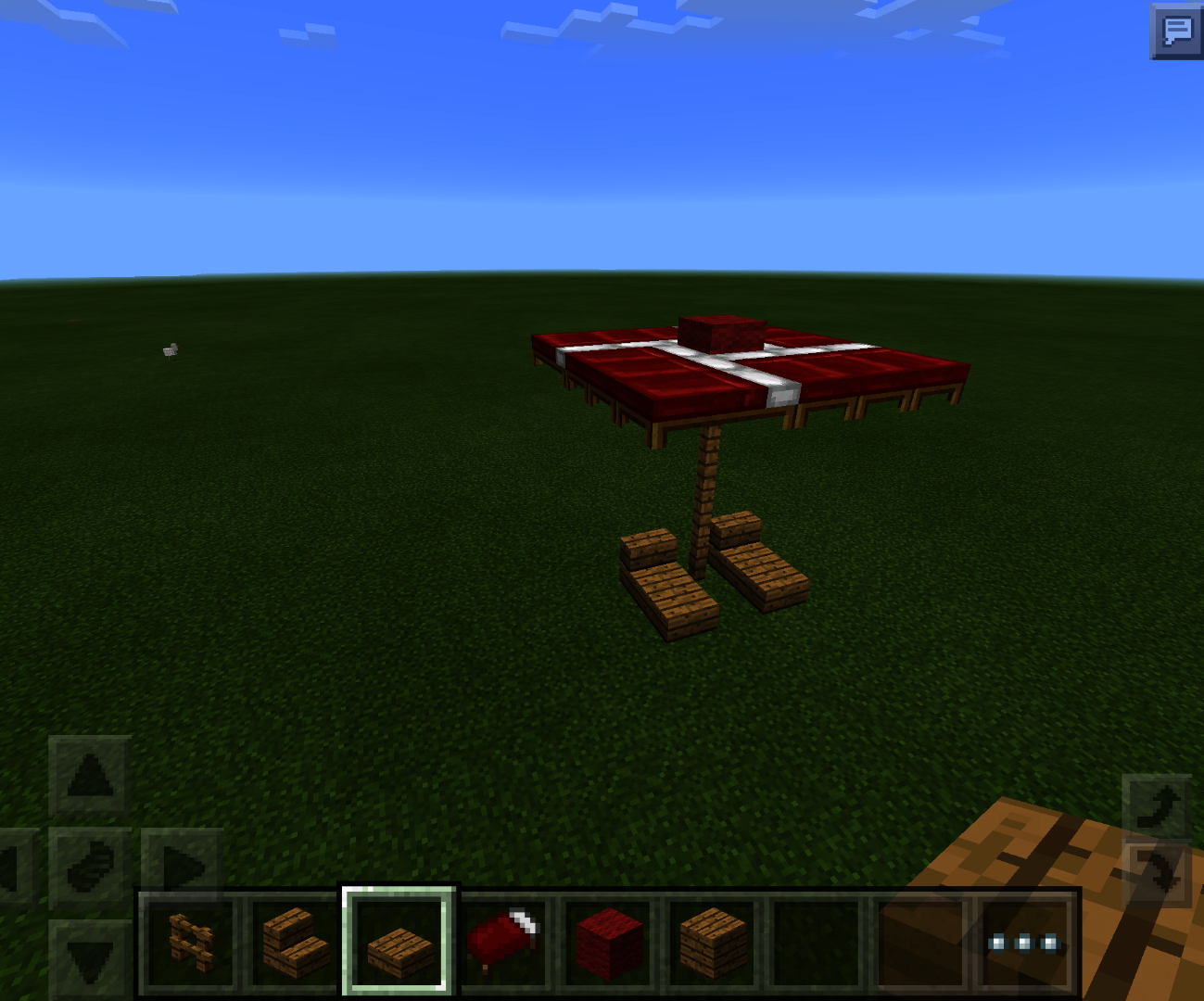 How to Build a Cool Umbrella in Minecraft PE 0.13.0