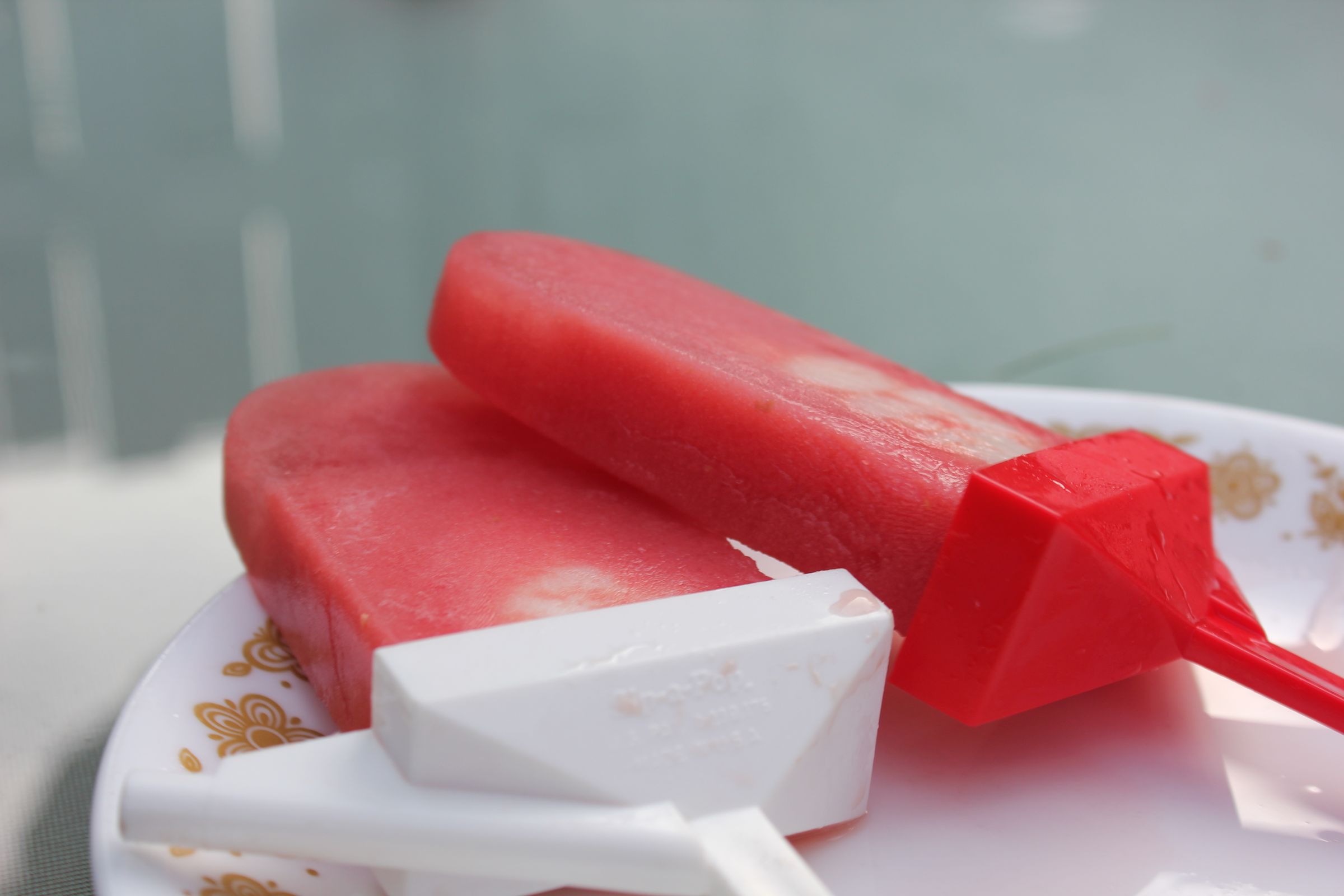 Yogurt Filled Watermelon Popsicles