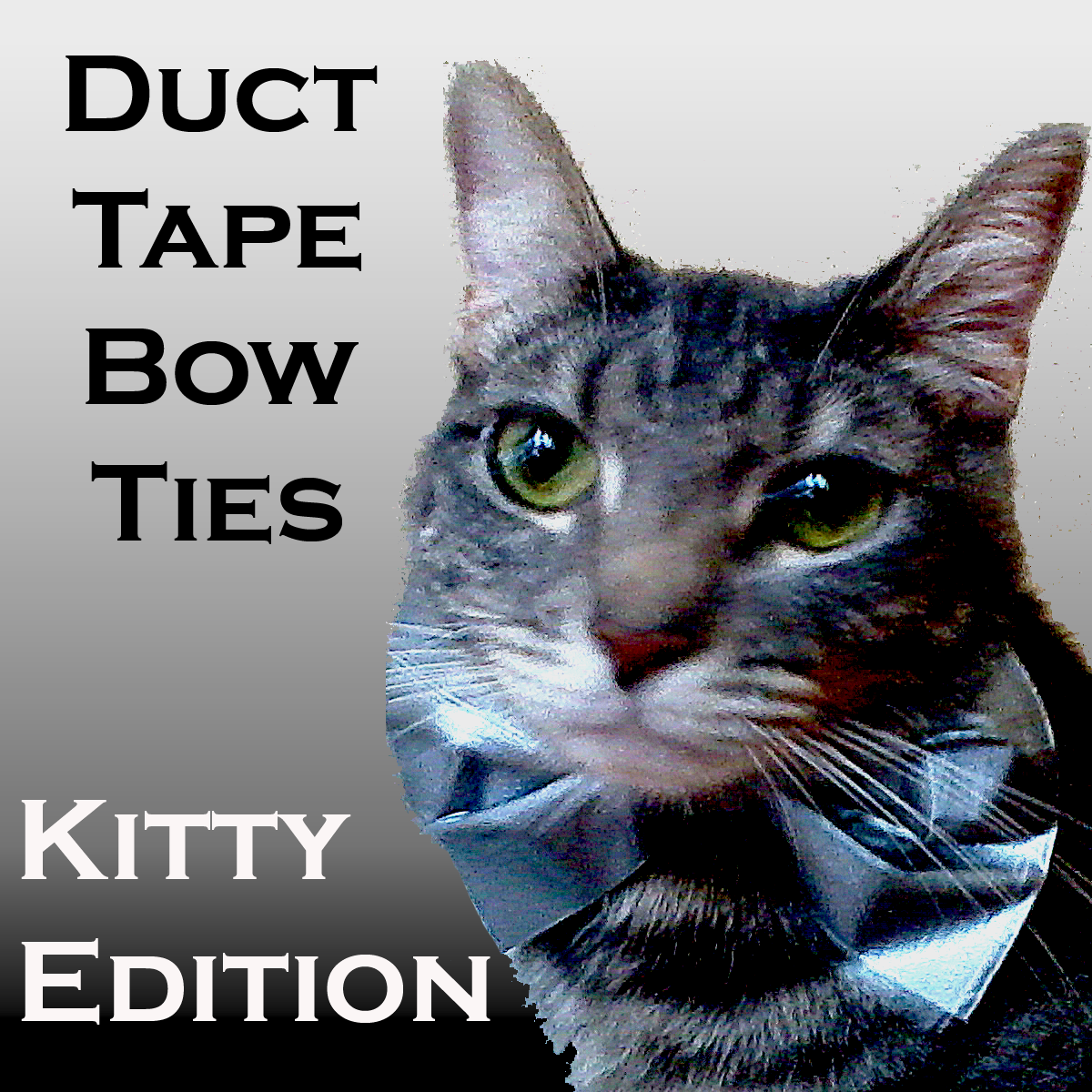 Duct Tape Bow Tie - Kitty Cat Edition