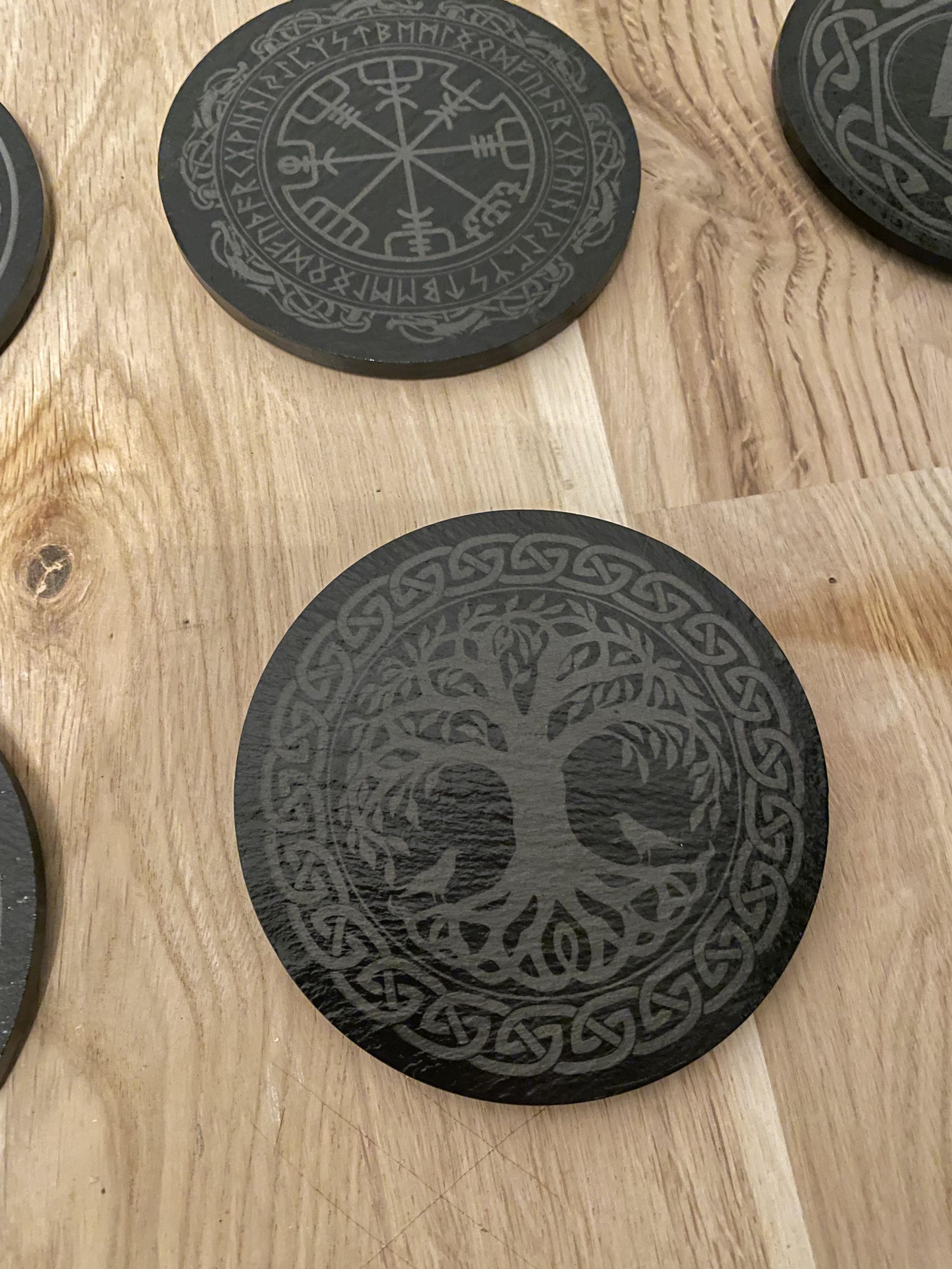 Norse Slate Coasters 3 Steps Instructables