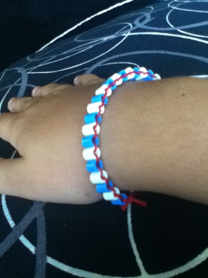 Perler Bead 4th of July Bracelet!