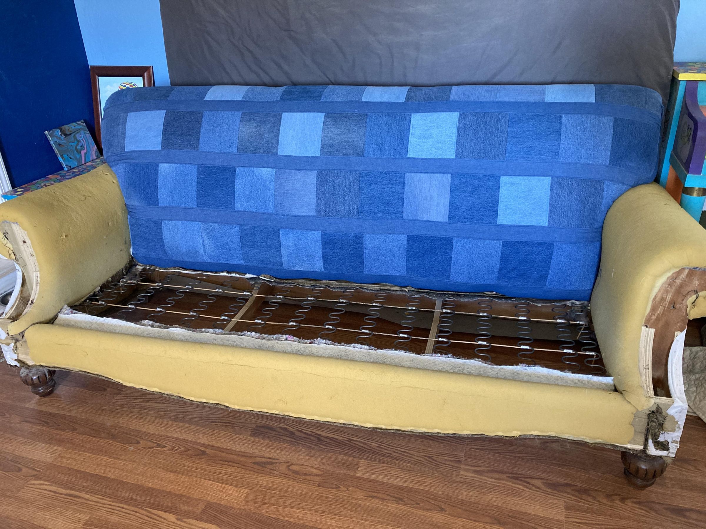Reupholster a Couch With Old Jeans 10 Steps (with Pictures