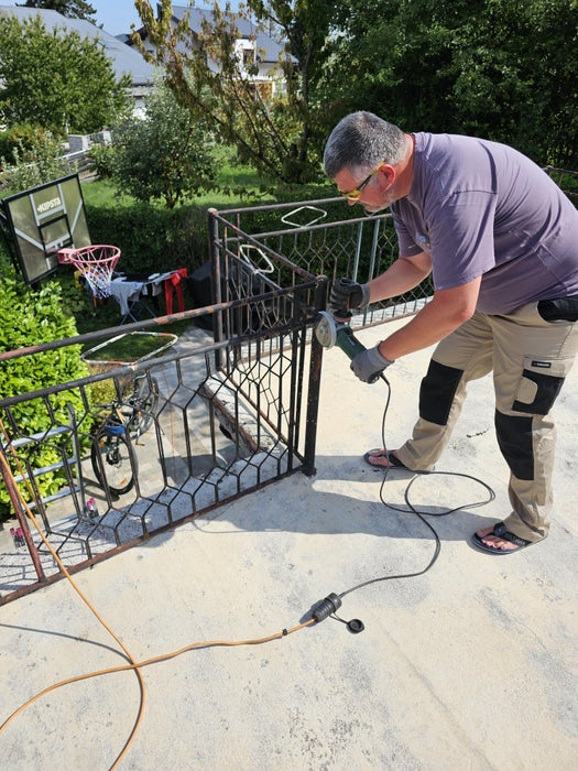 Remove the Old Iron Fence and Concrete Layer