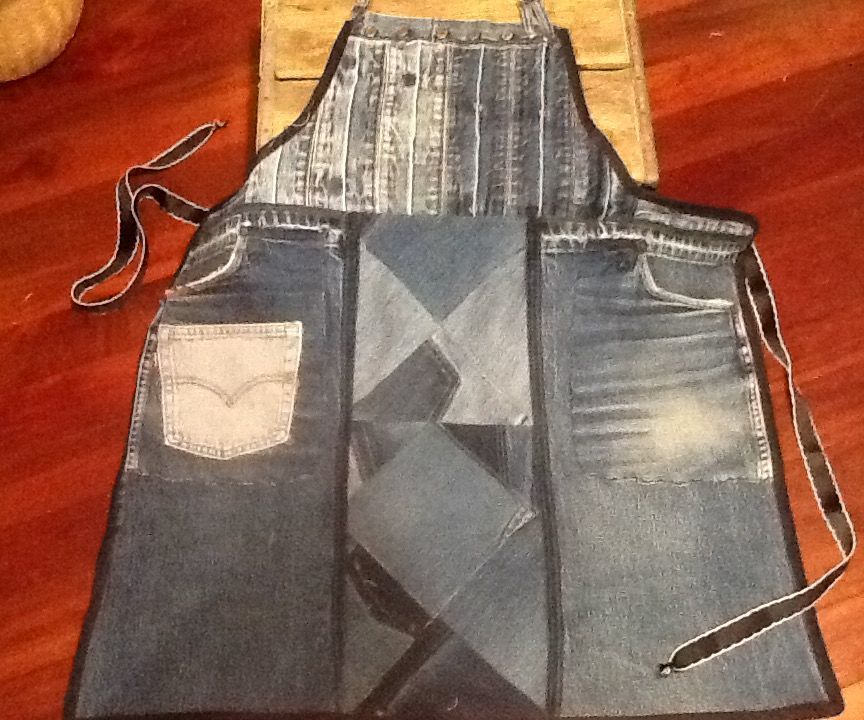 Apron From Recycled Denim Pants