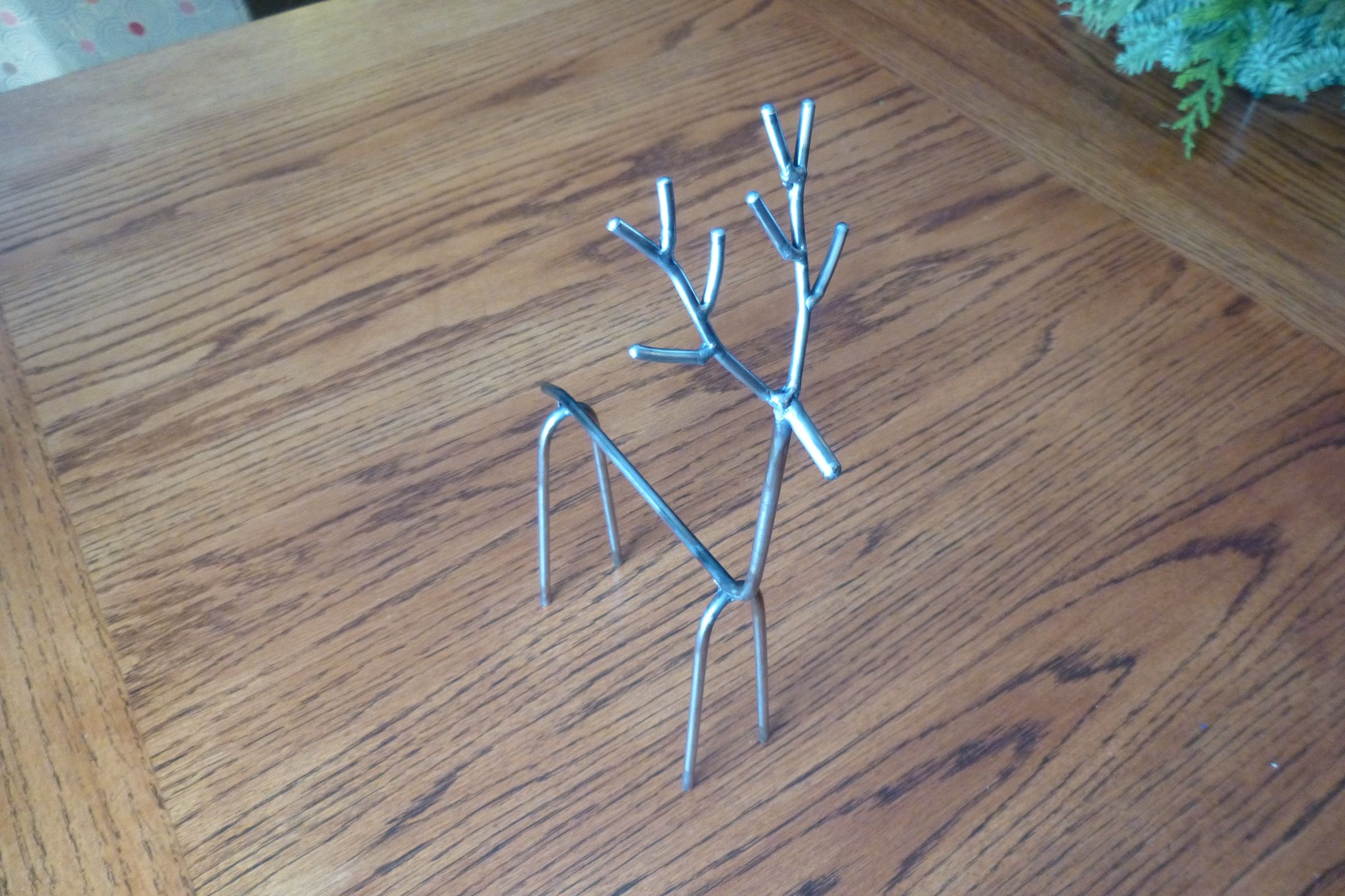 Metal Reindeer Sculpture