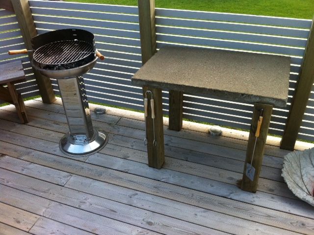 Heavy Duty Concrete Barbecue Sideboard