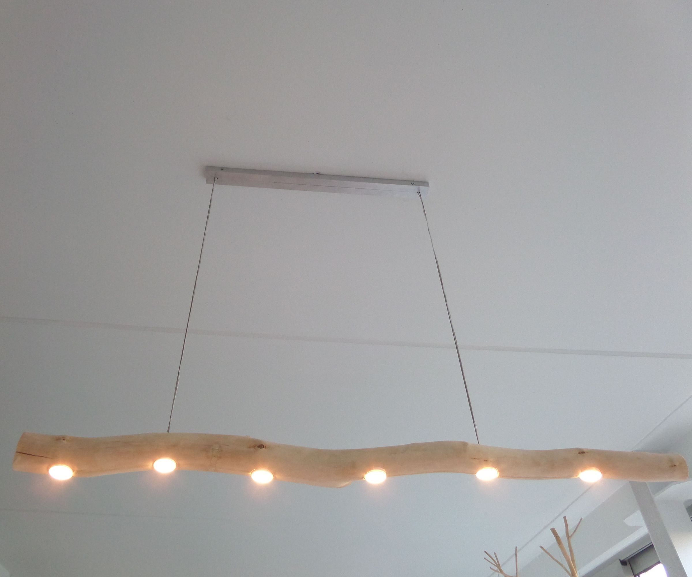 Natural Wood Diner Table LED Lamp