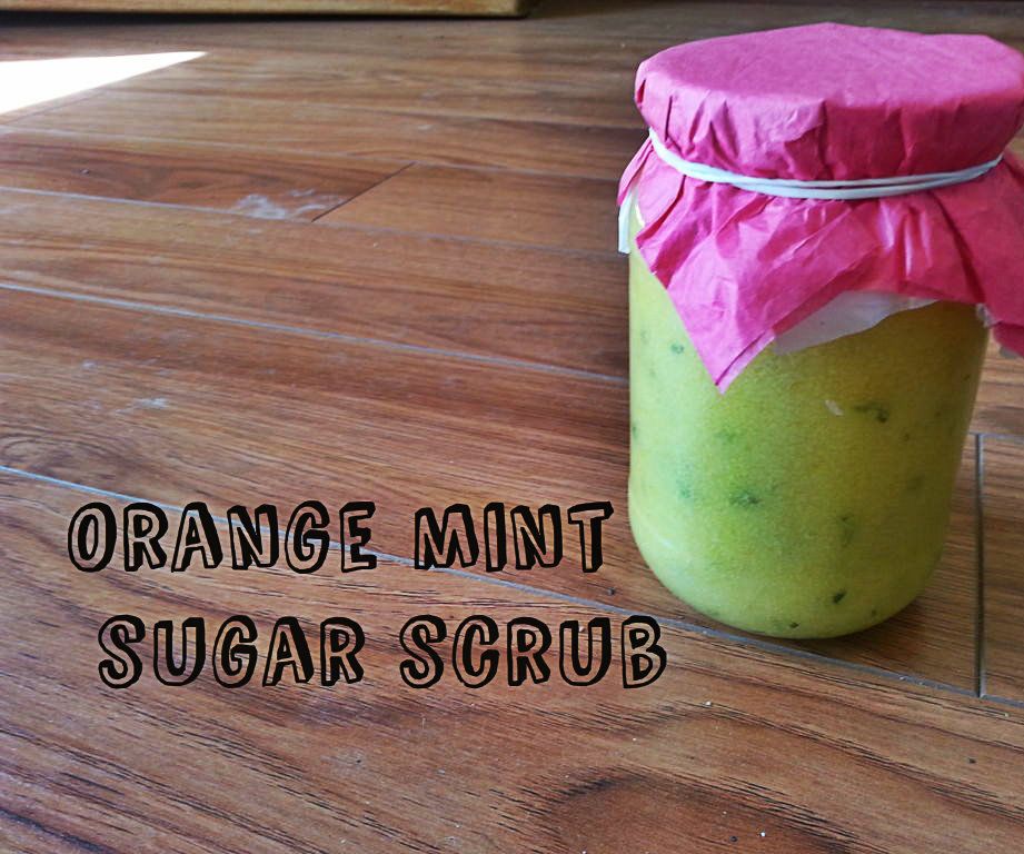 orange mint sugar scrub