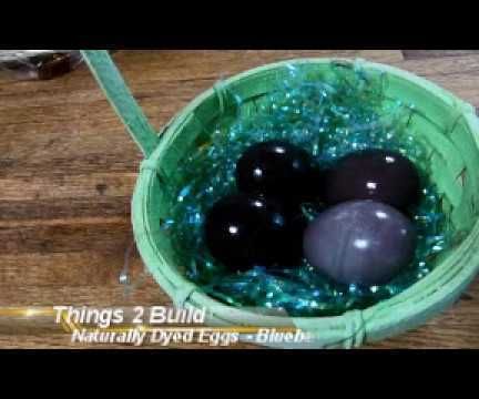 Dark Blue Easter Eggs With Natural Dye - Blueberries