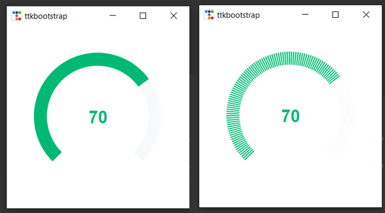Changing the Stripe Thickness of the Ttkbootstrap Meter Dial