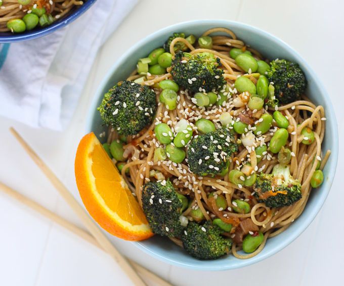 Broccoli and Orange Miso Pasta