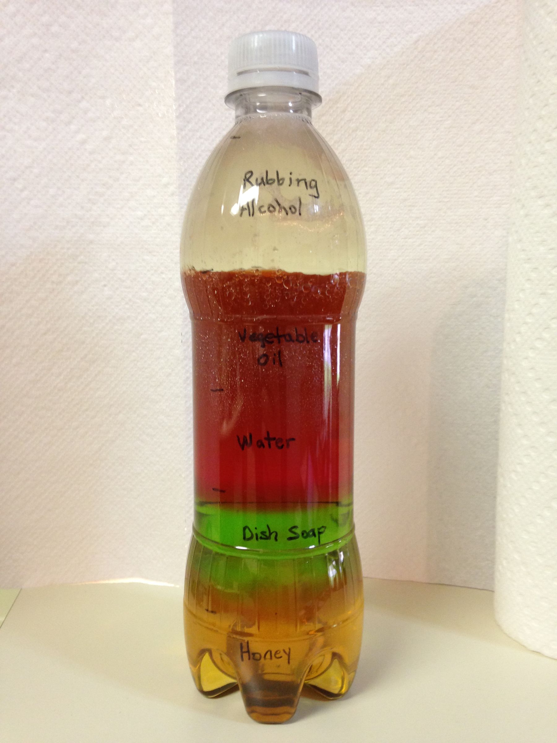 Stacking Fluids in a Bottle