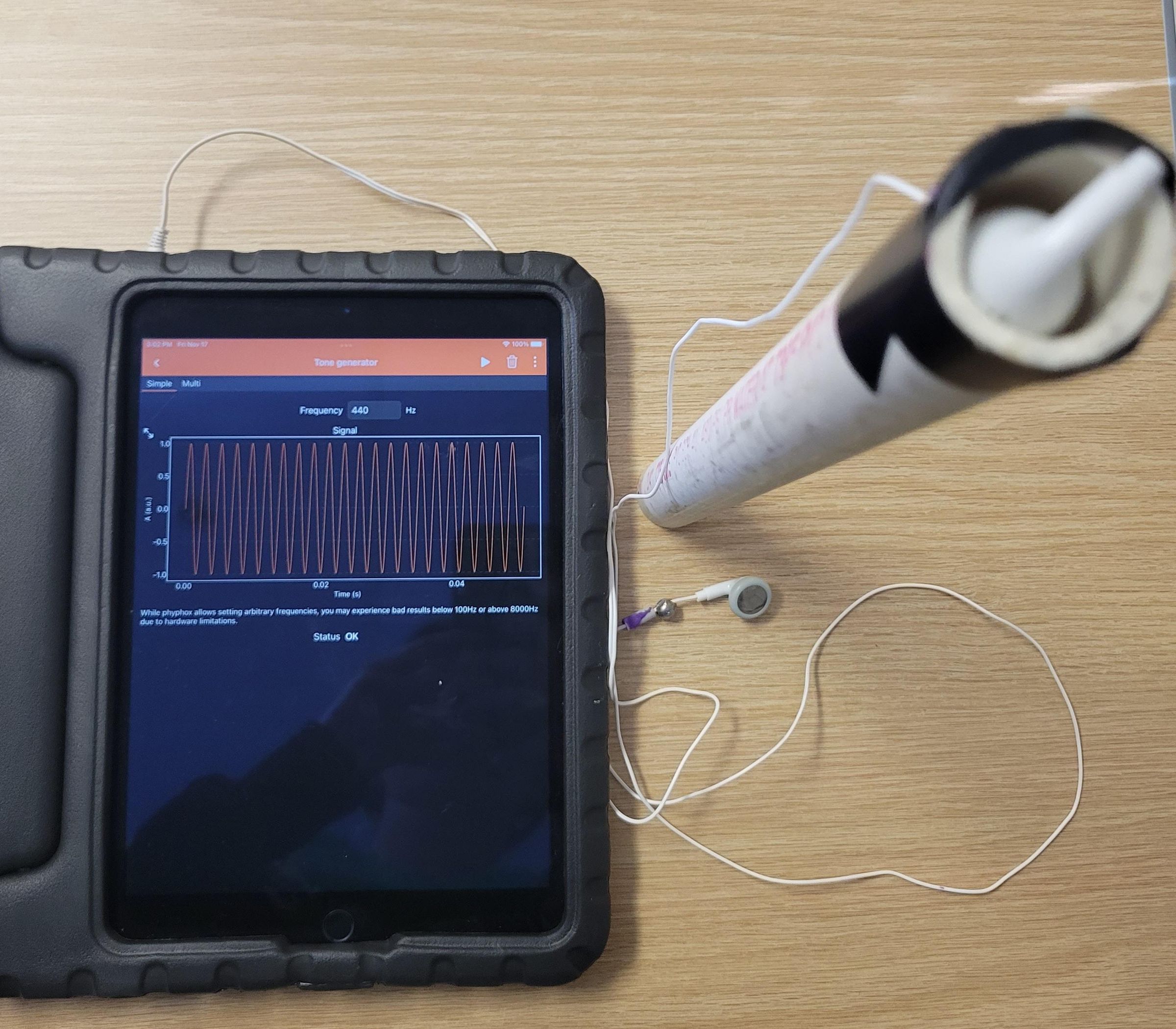 Speed of Sound Calculator Using Old Earbuds