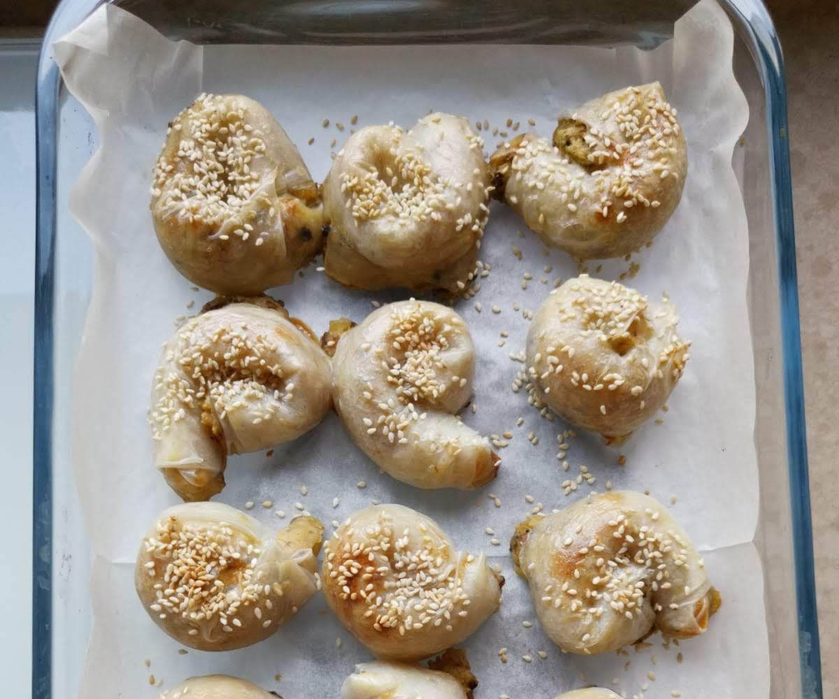 Potato and Mushrooms Burreka From Rice Paper