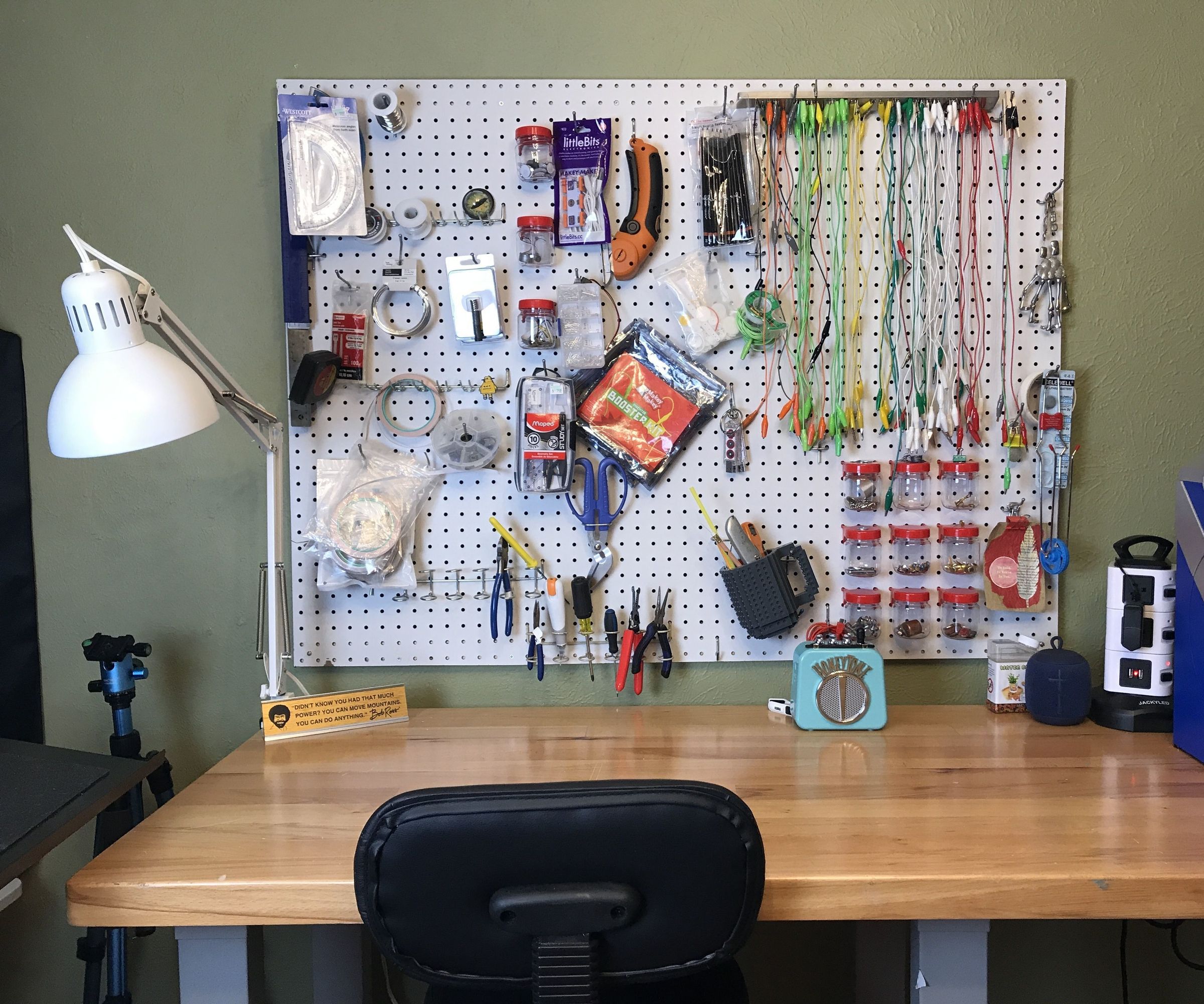 Makerspace Pegboard Organization