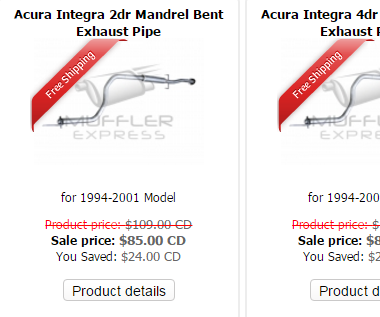 Acura Exhaust Pipe Manufacturer Canada & USA