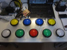 Manette Arcade Custom Homemade XXL – Compatible PlayStation 1 & 2 – Idéal Jeux De Rythme Pop'n Music