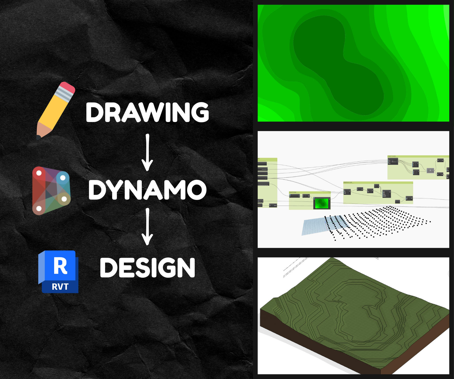 Using Dynamo to Brainstorm Revit Toposolids From Sketch