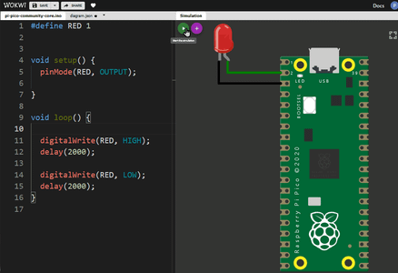 Raspberry Pi Pico Simulator in Action - Execution