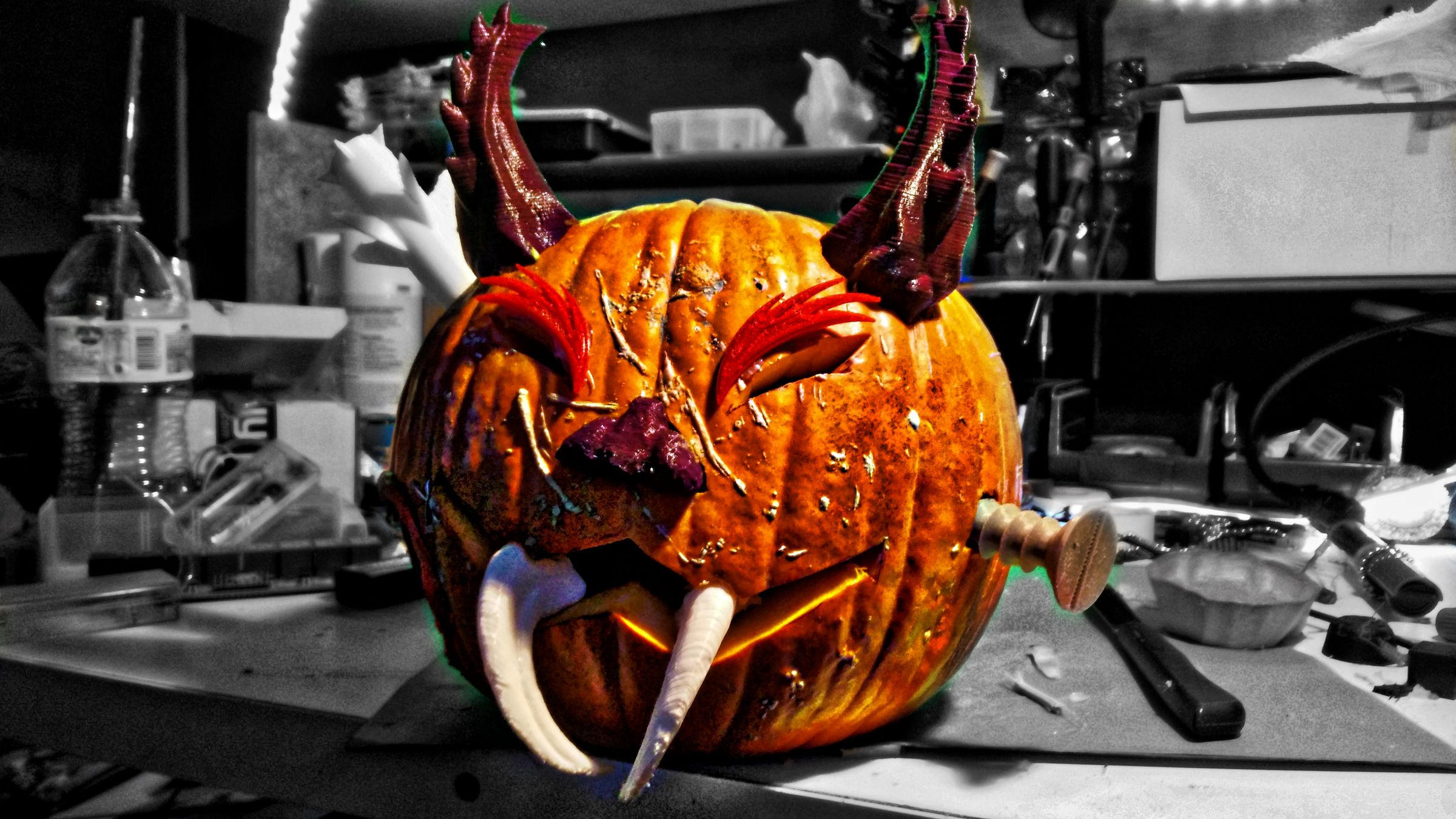 Decorating Carved Pumpkin (3D Printable Models)