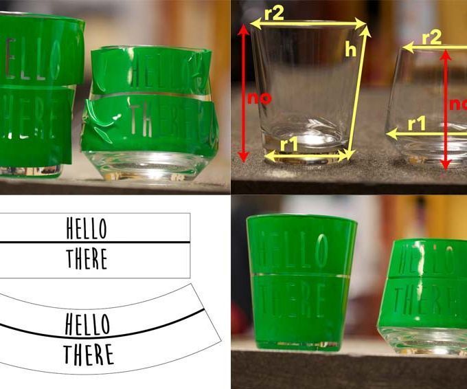 Distorting Artwork for Glass Chemical Etching and Sandblasting