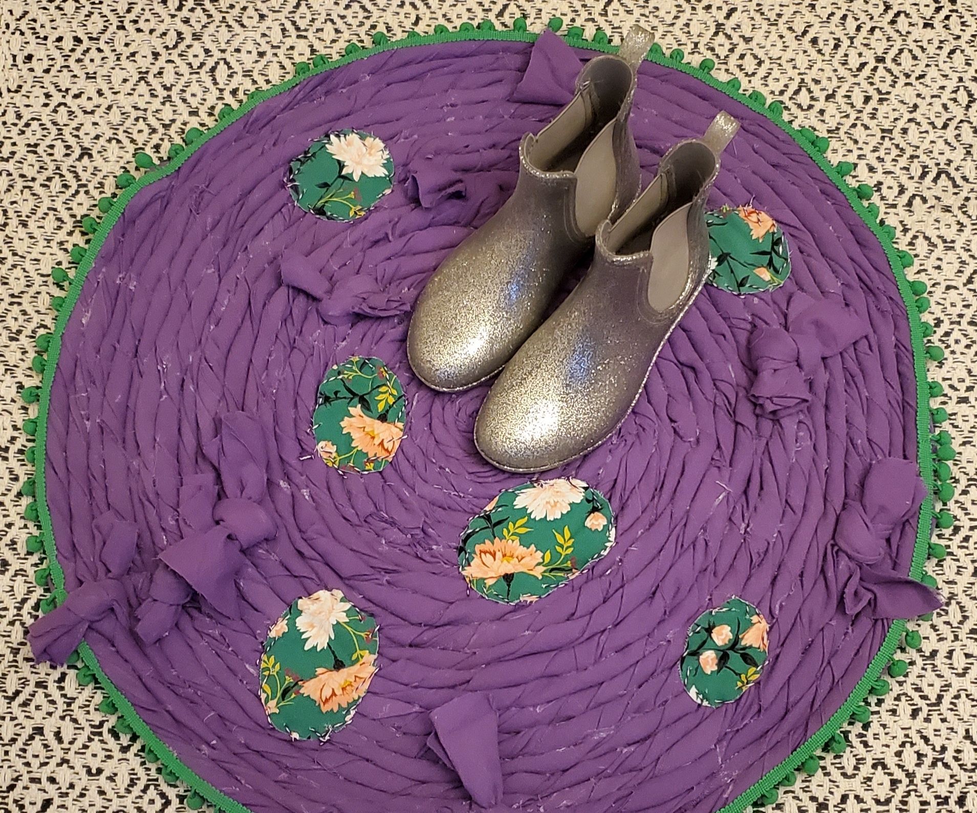 Funky Rug or Trivet From an Old Sheet