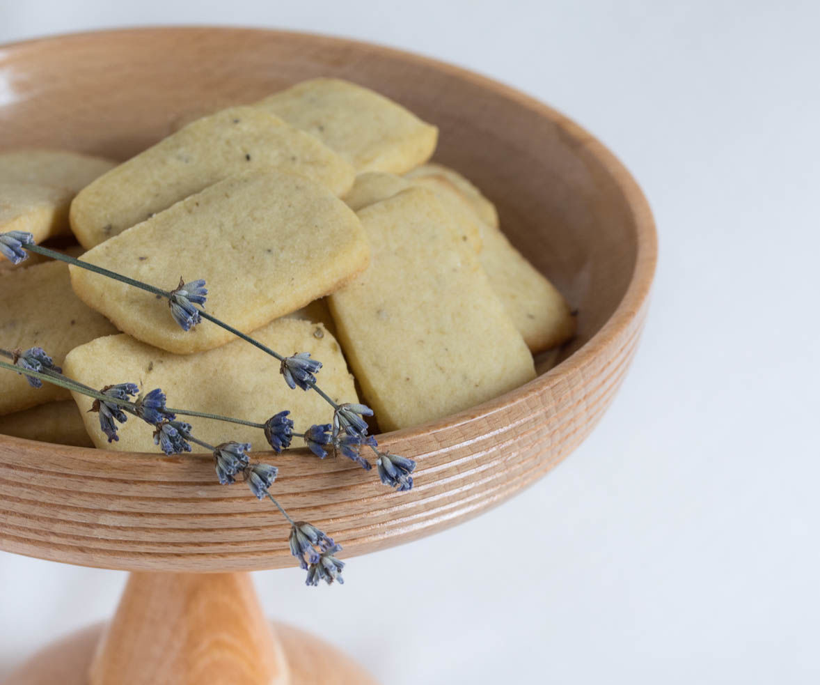 Vegan Lavender Shortbread Cookies