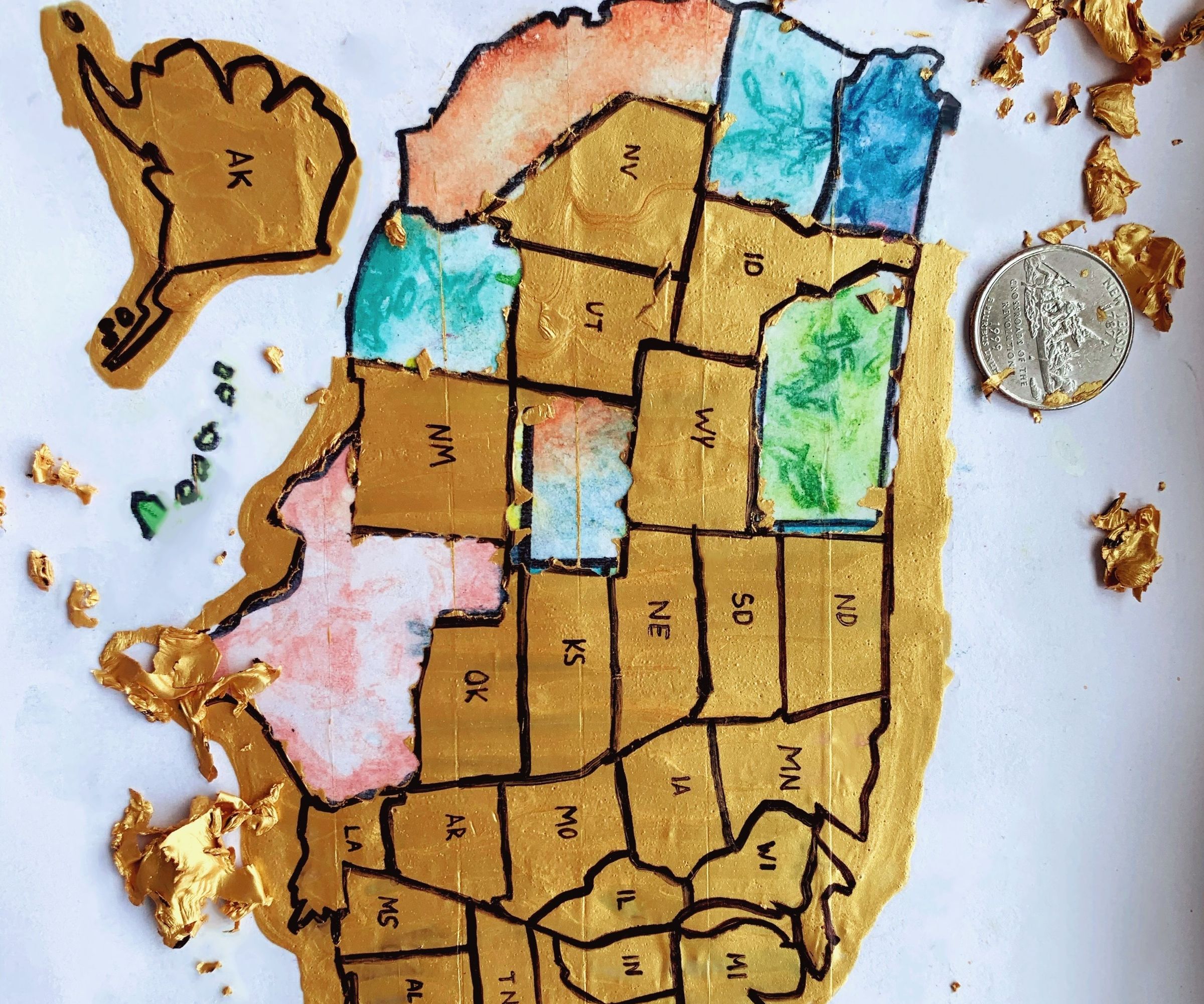 Colorful Scratch-It Map
