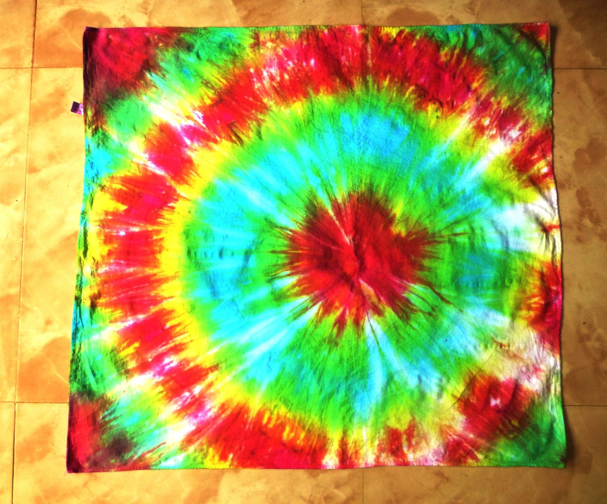Tie-Dyed Rainbow Bandana