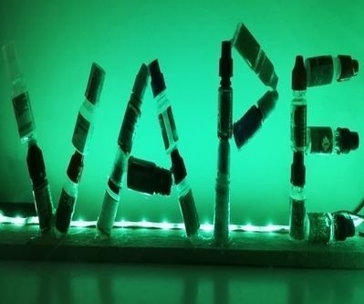 Recycling E-liquid Bottles Into a Funky Sign.