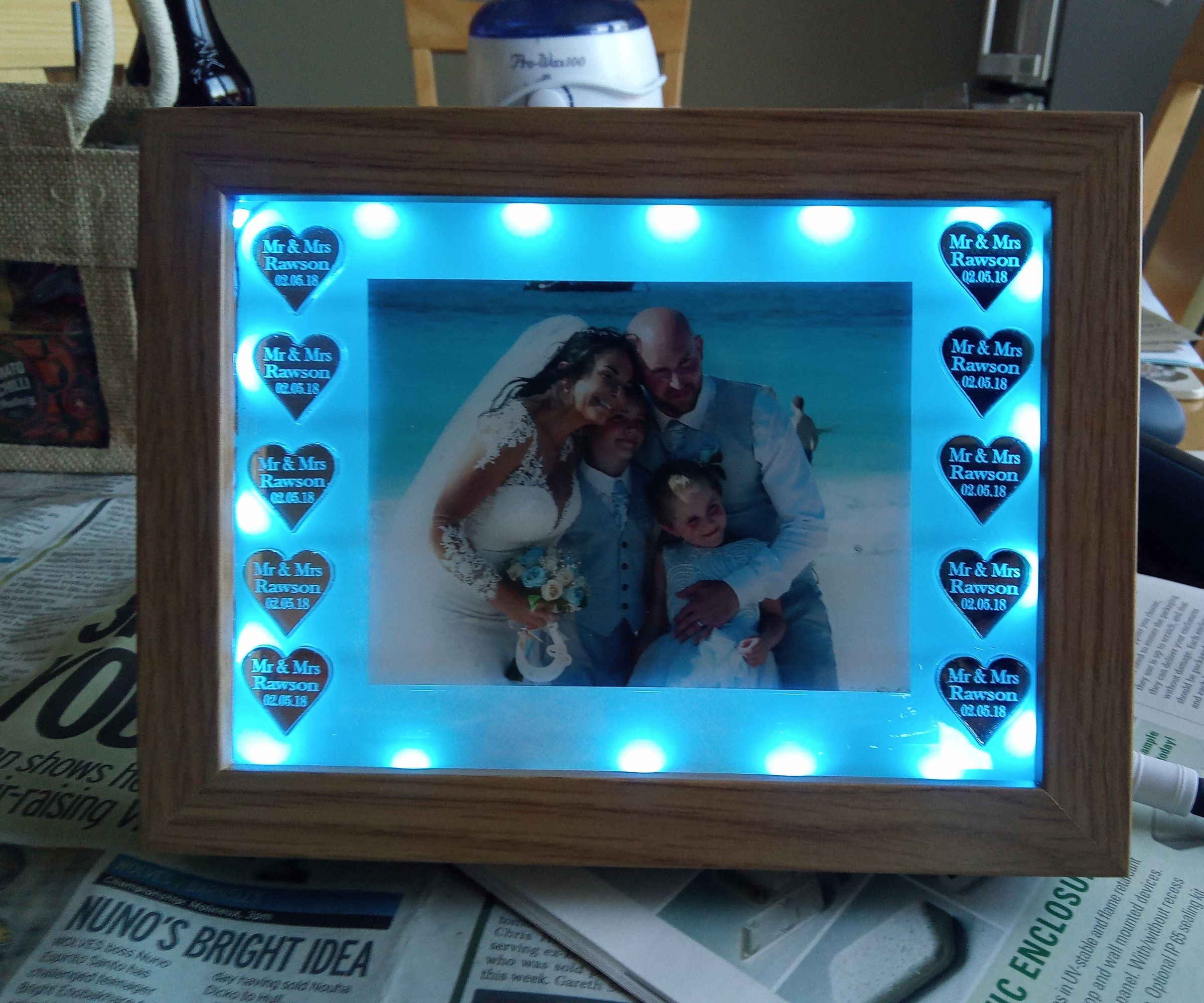 Illuminated Photo Wedding Gift