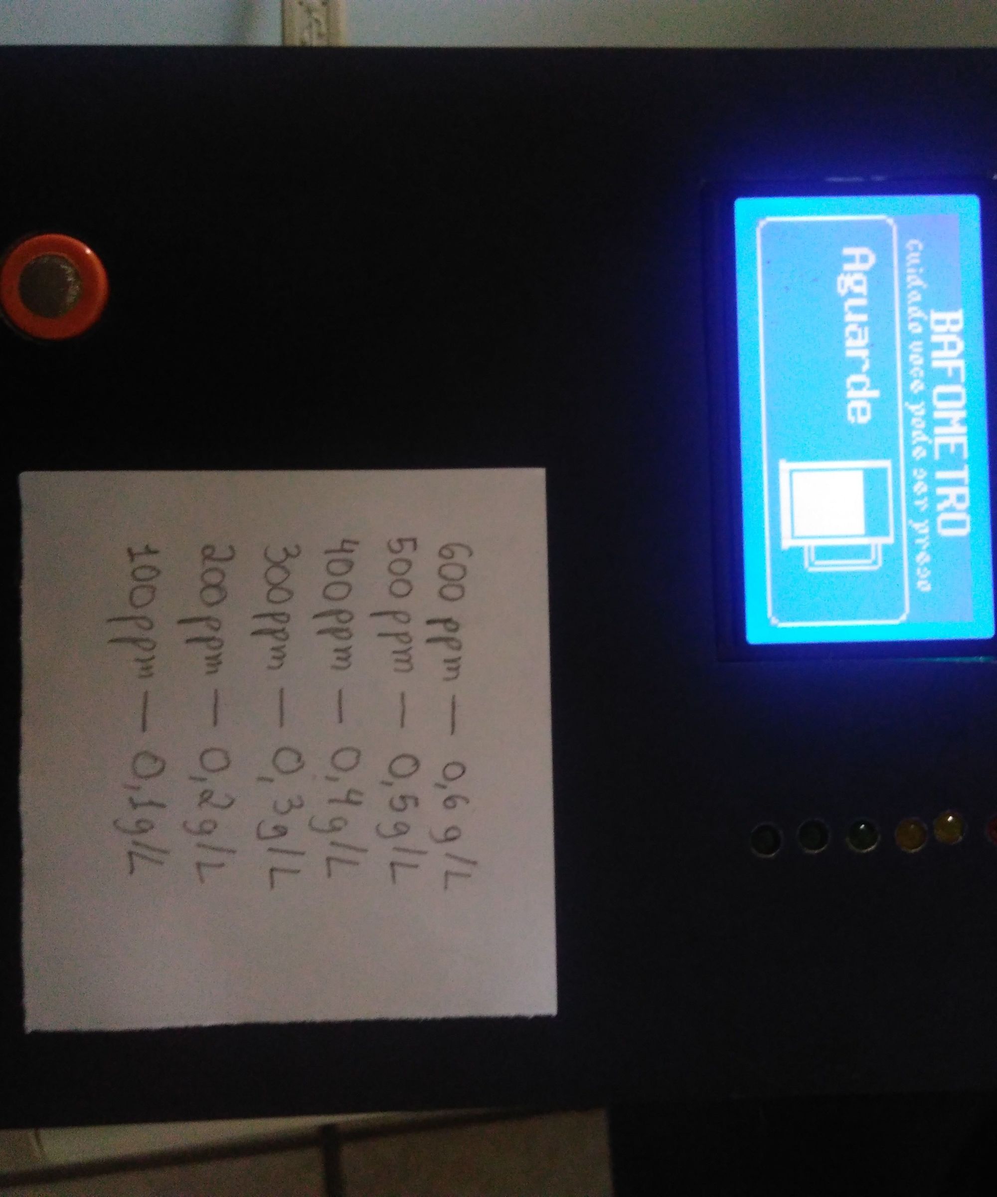 Breathalyzer in Arduino