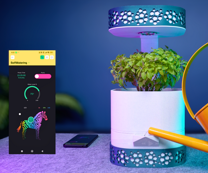 A Simple Idea and a 3D Printer… the Result? Automated Self-Watering Smart Pot