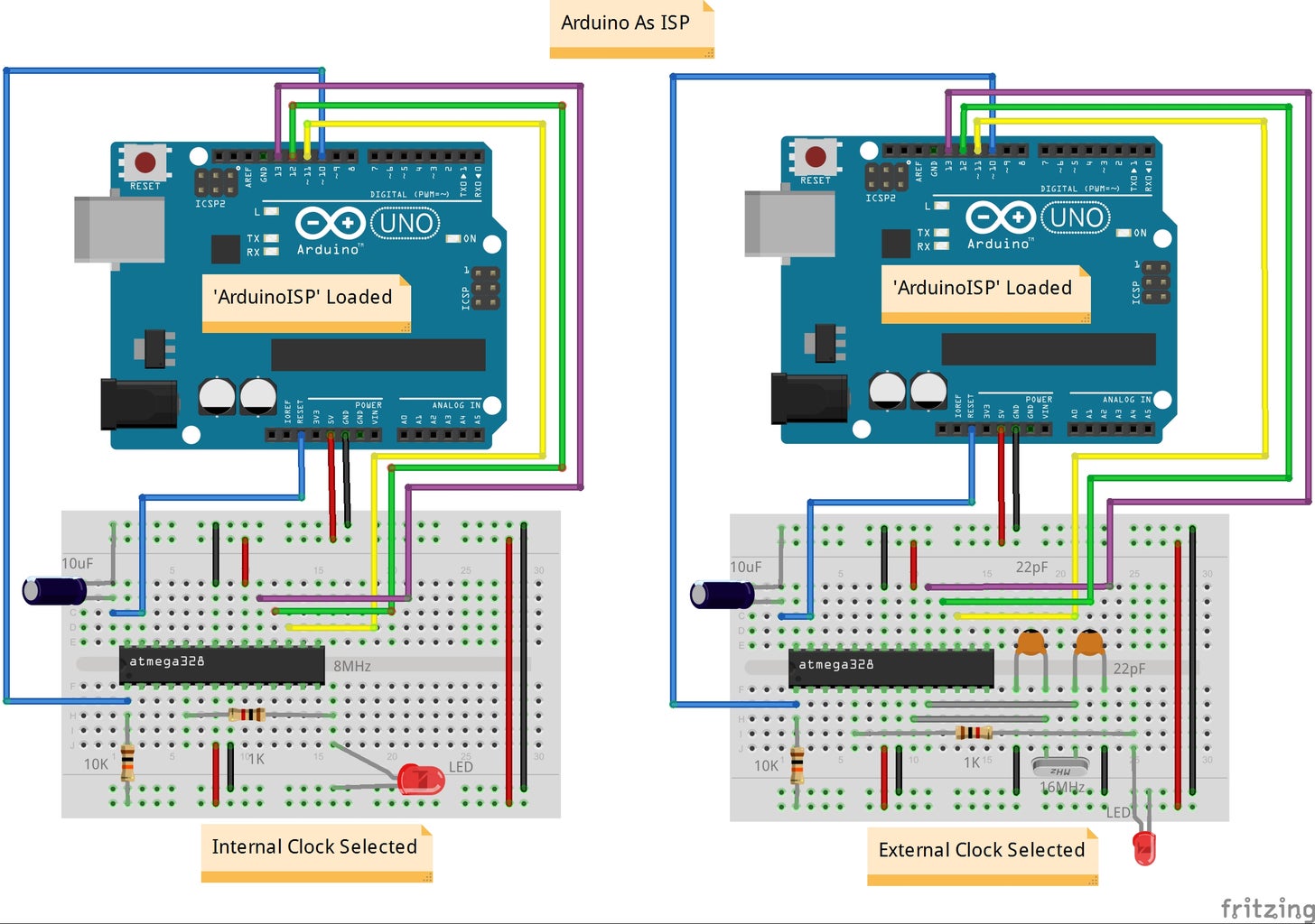 Programming the ATTiny85, ATTiny84 and ATMega328P : Arduino As ISP : 9 ...