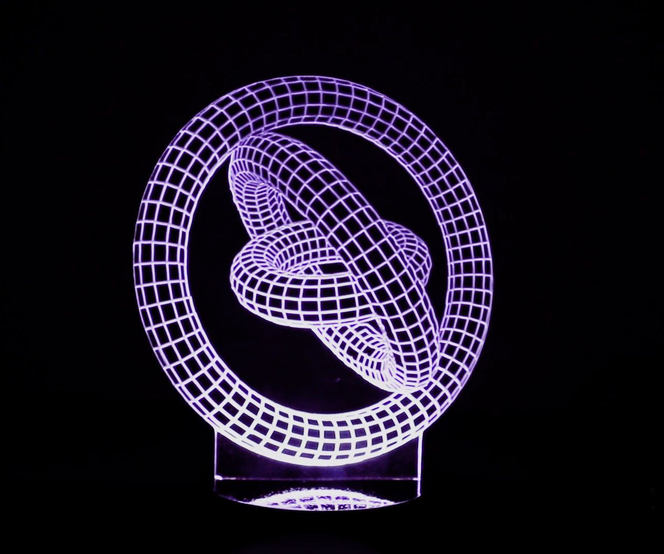 Amazing 3 Circles 3d Illusion Night Lamp